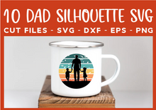 Load image into Gallery viewer, Dad Sunset Silhouette SVG Bundle