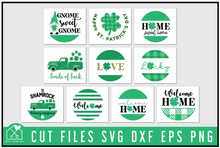 Load image into Gallery viewer, St. Patrick's Day Round Sign SVG Bundle