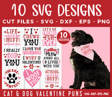 Load image into Gallery viewer, Pet Cat Dog Valentine's Day SVG Bundle