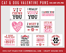 Load image into Gallery viewer, Pet Cat Dog Valentine's Day SVG Bundle