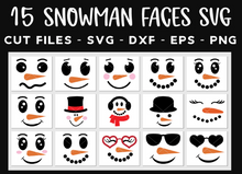 Load image into Gallery viewer, Snowman Face SVG Bundle