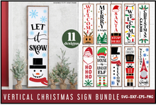 Load image into Gallery viewer, Christmas Vertical Porch Sign SVG Bundle
