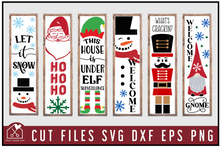 Load image into Gallery viewer, Christmas Vertical Porch Sign SVG Bundle
