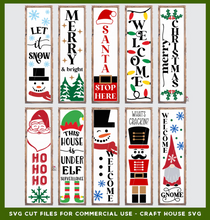 Load image into Gallery viewer, Christmas Vertical Porch Sign SVG Bundle