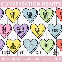 Load image into Gallery viewer, Conversation Hearts SVG Bundle