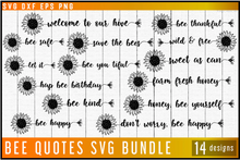 Load image into Gallery viewer, Bee Quotes Sunflower SVG Bundle