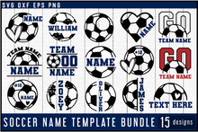 Load image into Gallery viewer, Soccer Monogram SVG Bundle