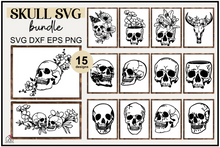 Load image into Gallery viewer, Skull SVG Bundle