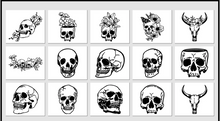 Load image into Gallery viewer, Skull SVG Bundle
