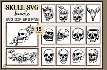 Load image into Gallery viewer, Skull SVG Bundle