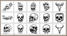 Load image into Gallery viewer, Skull SVG Bundle
