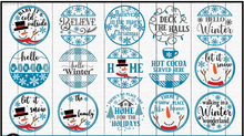 Load image into Gallery viewer, Christmas Winter Round Sign SVG Bundle