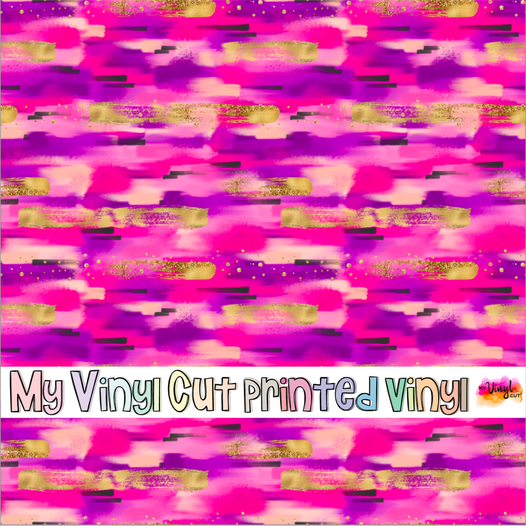 Printed Vinyl HTV & Waterslide Pink Berry B Patterns 12 x 12 inch sheet