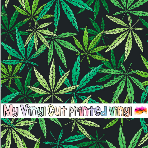 Printed Vinyl HTV & Waterslide Cannabis Patterns 12 x 12 inch sheet