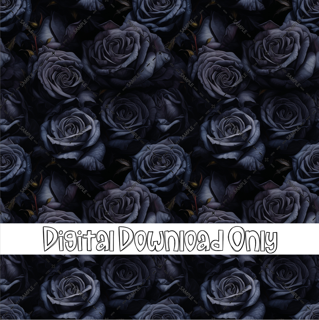 Black Roses Seamless Pattern Bundle JPG only Digital File only