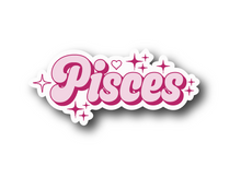 Load image into Gallery viewer, Sticker | Pink Pisces Zodiac Sticker | Waterproof Vinyl Sticker | Permanent