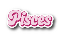 Load image into Gallery viewer, Sticker | Pink Pisces Zodiac Sticker | Waterproof Vinyl Sticker | Permanent