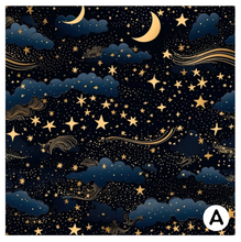 Load image into Gallery viewer, Printed Vinyl HTV &amp; Waterslide Celestial Stars Patterns 12 x 12 inch sheet