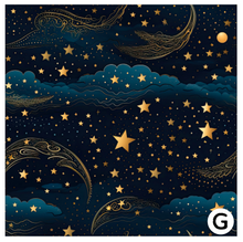 Load image into Gallery viewer, Printed Vinyl HTV &amp; Waterslide Celestial Stars Patterns 12 x 12 inch sheet
