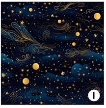 Load image into Gallery viewer, Printed Vinyl HTV &amp; Waterslide Celestial Stars Patterns 12 x 12 inch sheet
