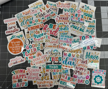 Load image into Gallery viewer, Positive Affirmations Sticker Pack with Holographic Effects 40+ Stickers