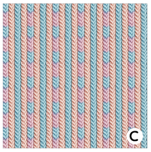 Load image into Gallery viewer, Printed Vinyl, HTV &amp; Waterslide Pastel Knit Patterns 12 x 12 inch sheet