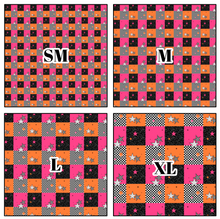 Load image into Gallery viewer, Printed Vinyl HTV &amp; Waterslide Checkerboard Stars Patterns 12 x 12 inch sheet