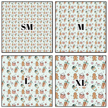 Load image into Gallery viewer, Printed Vinyl HTV &amp; Waterslide Christmas Coffee Club Patterns 12 x 12 inch sheet