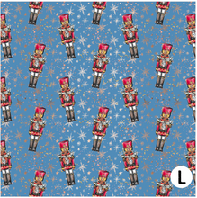 Load image into Gallery viewer, Printed Vinyl, HTV &amp; Waterslide Winter Nutcracker Patterns 12 x 12 inch sheet