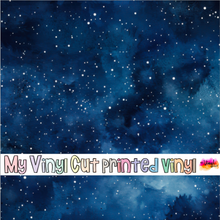 Load image into Gallery viewer, Printed Vinyl, HTV &amp; Waterslide Starry Night Galaxy Pattern 12 x 12 inch sheet