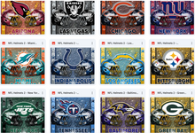 Load image into Gallery viewer, Double Helmet Glitter Sticker Football Theme | TV Tray Table Decal | Waterproof Vinyl Sticker | Reposition-able | Laminated