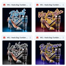 Load image into Gallery viewer, High Heel and Cup Sticker Football Theme | TV Tray Table Decal | Waterproof Vinyl Sticker | Reposition-able | Laminated (Copy)