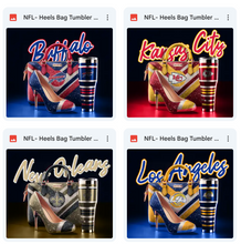 Load image into Gallery viewer, High Heel and Cup Sticker Football Theme | TV Tray Table Decal | Waterproof Vinyl Sticker | Reposition-able | Laminated (Copy)