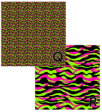 Load image into Gallery viewer, Printed Vinyl, HTV &amp; Waterslide Neon Safari Patterns 12 x 12 inch sheet
