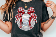 Load image into Gallery viewer, T Shirt Transfer | Faux Rhinestone Baseball |  | Sublimation, HTV, DTF