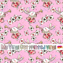 Load image into Gallery viewer, Printed Vinyl, HTV &amp; Waterslide Alice in Wonderland B Patterns 12 x 12 inch sheet