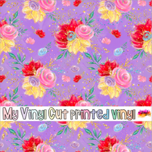 Load image into Gallery viewer, Printed Vinyl, HTV &amp; Waterslide Alice in Wonderland D Patterns 12 x 12 inch sheet