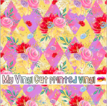 Load image into Gallery viewer, Printed Vinyl, HTV &amp; Waterslide Alice in Wonderland H Patterns 12 x 12 inch sheet