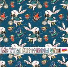 Load image into Gallery viewer, Printed Vinyl, HTV &amp; Waterslide Alice in Wonderland I Patterns 12 x 12 inch sheet