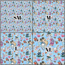 Load image into Gallery viewer, Printed Vinyl, HTV &amp; Waterslide Alice in Wonderland M Patterns 12 x 12 inch sheet