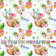 Load image into Gallery viewer, Printed Vinyl, HTV &amp; Waterslide Aloha Girl F Patterns 12 x 12 inch sheet