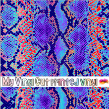 Load image into Gallery viewer, Printed Vinyl &amp; HTV Colorful Snake Skin Pattern Printed Vinyl 9 x 12 inches
