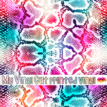 Load image into Gallery viewer, Printed Adhesive Vinyl Bright SNAKE Skin Pattern 12 x 12 inch sheet