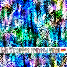 Load image into Gallery viewer, Printed Adhesive Vinyl COLORFUL SNAKE 2 Pattern 12 x 12 inch sheet