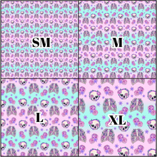 Load image into Gallery viewer, Printed Vinyl, HTV &amp; Waterslide Skulls and Bones Light Pattern 12 x 12 inch sheet