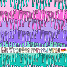 Load image into Gallery viewer, Printed Vinyl, HTV &amp; Waterslide Colorful Drips Patterns 12 x 12 inch sheet