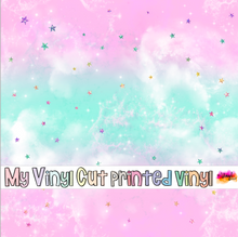 Load image into Gallery viewer, Printed Vinyl, HTV &amp; Waterslide Gradient Sky Pattern 12 x 12 inch sheet