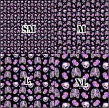 Load image into Gallery viewer, Printed Vinyl, HTV &amp; Waterslide Skulls and Bones Dark Pattern 12 x 12 inch sheet