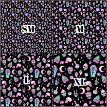 Load image into Gallery viewer, Printed Vinyl, HTV &amp; Waterslide Pastel Gothic Dark Pattern 12 x 12 inch sheet