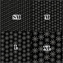 Load image into Gallery viewer, Printed Vinyl, HTV &amp; Waterslide Skull Snowflakes Black Pattern 12 x 12 inch sheet